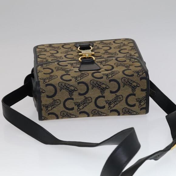 CELINE C Sulky Shoulder Bag Canvas Beige - Picture 6 of 13